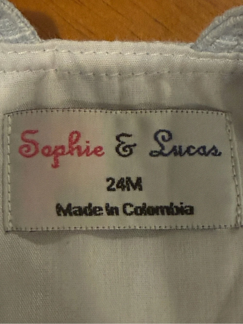 Sofie & Lucas light blue cotton short overalls 24 months
